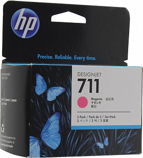 Картридж HP CZ135A 3-Pack (3x№711) Magenta  для  HP DesignJet  T120/520