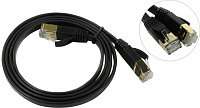 Patch Cord FTP кат.7 1м, чёрный, плоский