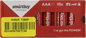 Smartbuy SBBA-3A10BX, Size"AAA", 1.5V, щелочной (alkaline) (уп.  10 шт)