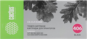 Тонер-картридж Cactus CS-CLT-K406S Black  для  Samsung CLP-360/365/366,  CLX-3300/3305/3306/