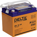 Аккумулятор Delta GEL 12-33  (12V,  33Ah) для  UPS