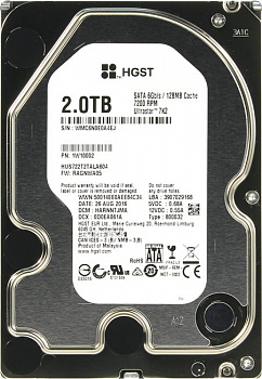 HDD 2 Tb SATA 6Gb/s HGST Ultrastar 7K2 (HUS722T2TALA604) 3.5"  7200rpm 128Mb