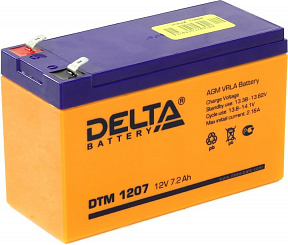 Аккумулятор Delta DTM 1207  (12V,  7.2Ah) для  UPS