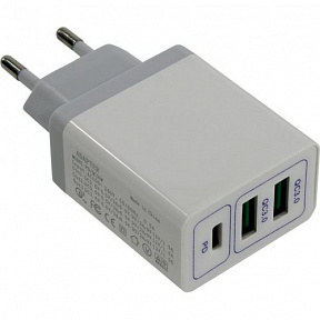 KS-is KS-365 Зарядное устройство USB (Вх. AC100-240V, Вых.  DC5V/9V/12V,  2xUSB, USB-C,  3.5A)