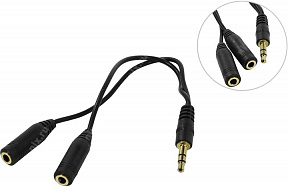 Defender Audio Jack (63001) Кабель-разветвитель Jack3.5-M --) 2xJack3.5-F