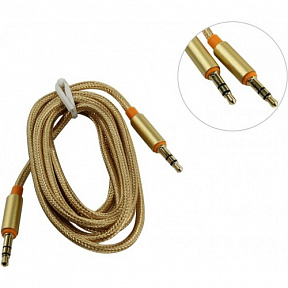 Jet.A (JA-AC02 1.5м Gold) Кабель Jack3.5-M --) Jack3.5-M 1.5м