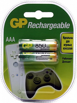 Аккумулятор GP 85AAAHC-2 (1.2V,850mAh) NiMh, Size  "AAA"  (уп. 2  шт)