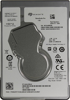 HDD 1 Tb SATA 6Gb/s Seagate Barracuda Pro (ST1000LM049) 2.5"  7200rpm 128Mb