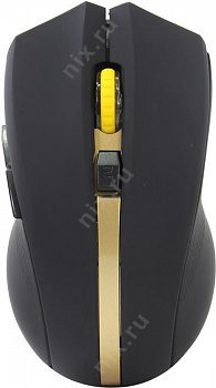 OKLICK Wireless Optical Mouse (495MW) (Black&Gold)  (RTL)  USB 6btn+Roll  (998168)