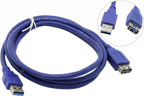 VCOM (VUS7065-1.8м) Кабель удлинительный USB 3.0 A--)A 1.8м