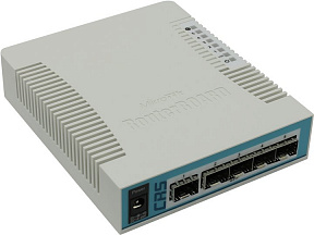 MikroTik (CRS106-1C-5S) Маршрутизатор (5SFP,  1Combo 1000BASE-T/SFP)