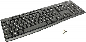 Logitech Wireless Keyboard K270 (USB) 104КЛ+8КЛ М/Мед, беспроводная (920-003757/0)