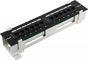 Patch Panel UTP 12 port кат.5e настенная Exegate (EX256754RUS)  разъём  KRONE&110 (dual  IDC)