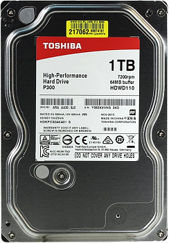 HDD 1 Tb SATA 6Gb/s Toshiba P300  (HDWD110UZSVA)  3.5" 7200rpm  64Mb