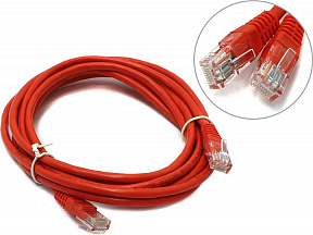 Patch Cord UTP кат.5e  3м, красный