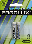 Аккумулятор Ergolux (NHAAA1100BL2) (1.2V, 1100mAh) NiMh, Size "AAA" (уп. 2 шт)