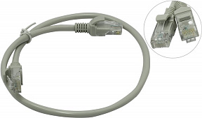 Patch Cord  UTP  кат.5e 0.5м,  серый